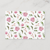 Pink Floral Book Request Card Begleitkarte (Rückseite)