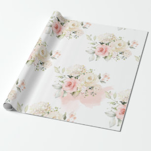Pink Floral Botanical 75. Geburtstagsparty Geschenkpapier