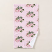 PINK FLORAL BOTANICAL BATHROOM TOWEL SET (Handtuch)