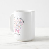 Pink Floral Bouquet mit Bow Muttertag Kaffeetasse (Vorderseite Links)