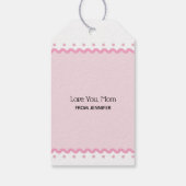 Pink Floral Bouquet Mother’s Day Geschenkanhänger (Rückseite)