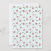 Pink Floral Bouquet Quinceanera Einladung (Rückseite)