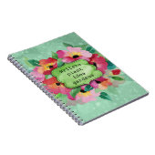 Pink Floral Bouquet | Writers Pflanze Idea Gardens Notizblock (Rechte Seite)