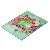 Pink Floral Bouquet | Writers Pflanze Idea Gardens Notizblock (Linke Seite)