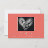 Pink Floral Bouquets - 3x5 Geburtsankündigung Ankündigung (Rückseite)