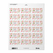 Pink Floral Bouquets - Adressetikett (Vorne)