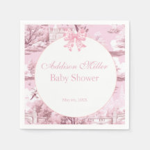 Pink Floral Bow Coquette Baby Girl Dusche Nickerch