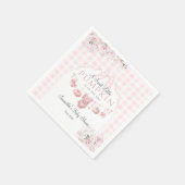 Pink Floral Bow Little Pumpkin Girl Babydusche Serviette (Ecke)