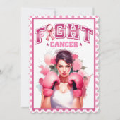 Pink Floral Boxing Einladung (Rückseite)