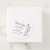 Pink Floral Brautparty Gefallen Geschenktasten Geschenkanhänger (Beispiel)