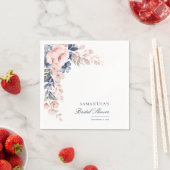 Pink Floral Brautparty Paper Serviette (Beispiel)