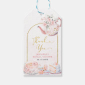 Pink Floral Brautparty Tee Party Danke schön Gesch Geschenkanhänger (Vorderseite)