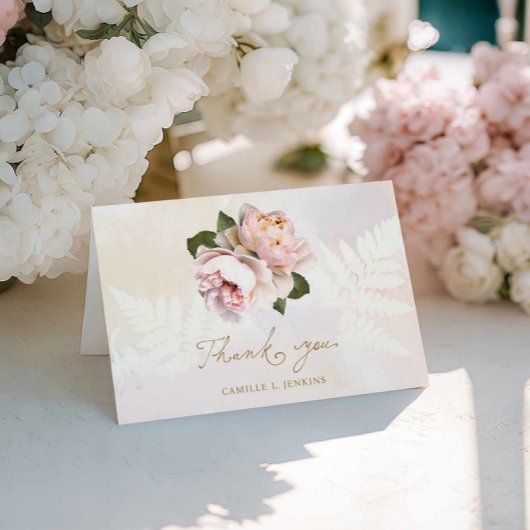 Pink Floral Brautparty Vielen Dank Dankeskarte