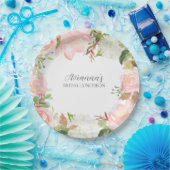 Pink Floral Bridal Luncheon Pappteller (Party)