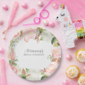 Pink Floral Bridal Luncheon Pappteller (Party)