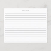 Pink Floral Bridal Shower Double Sided Recipe Card (Rückseite)