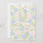 Pink  Floral Bridal Shower Invitation Einladung (Rückseite)