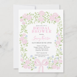 Pink  Floral Bridal Shower Invitation Einladung