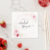 Pink Floral Bridal Shower Serviette (Beispiel)