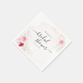 Pink Floral Bridal Shower Serviette (Ecke)