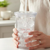 Pink Floral Bridesmaid Acryltrinkbecher