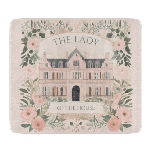 Pink Floral Bridgerton Manor House Schneidebrett (Vorderseite)