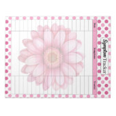 Pink Floral Brustkrebs_ Symptom Tracker Notizblock (Vorderseite)