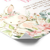 Pink Floral Bunny Rabbit Baby Say Baby nicht Poster (Ecke)