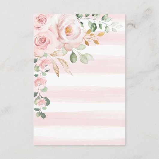 Pink Floral Bunny Rabbit Books for Baby Girl Begleitkarte (Rückseite)