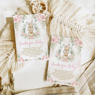 Pink Floral Bunny Rabbit Books for Baby Girl Begleitkarte