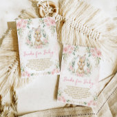 Pink Floral Bunny Rabbit Books for Baby Girl Begleitkarte