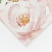 Pink Floral Bunny Rabbit Greenery Girl Kinderzimme Fleecedecke (Ecke)