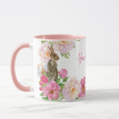 Pink Floral Bunny Tasse (Links)