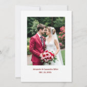 Pink Floral Burgundy Vielen Dank Karten (Rückseite)