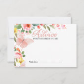 Pink Floral Butterfly Advice für die Bride Card Einladung (Vorderseite)