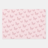 Pink Floral Butterfly Babydusche Personalisiert Geschenkpapier Set (Vorderseite 2)