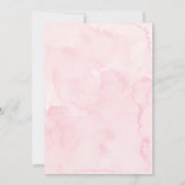 Pink Floral Butterfly First Birthday Einladung (Rückseite)