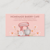Pink Floral Cake Bäckerei Visitenkarte (Vorderseite)