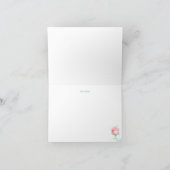 Pink Floral Cake Brautparty Danke Karte (Innenseite)