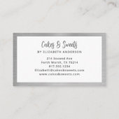 Pink Floral Cake Mixer Bakery Business Card Visitenkarte (Rückseite)