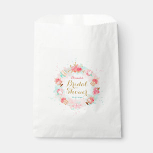 Pink Floral Cake Wreath Brautparty Favor Taschen Geschenktütchen