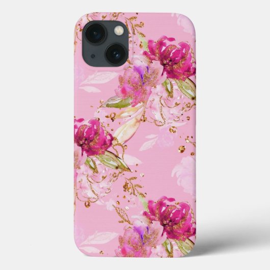 Pink floral Case-Mate iPhone Fall Case-Mate iPhone Hülle (Rückseite)