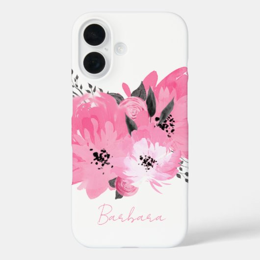 Pink Floral Case-Mate iPhone Hülle (Rückseite)