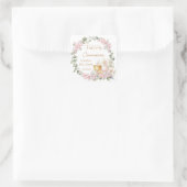 Pink Floral Chalice First Holy Communion Sticker (Tasche)