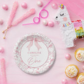 Pink Floral Chinoiserie 1. Geburtstag Teller (Party)