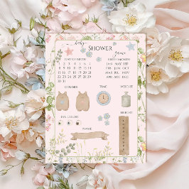 Pink Floral Chinoiserie Baby Shooting Game