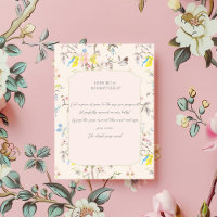 Pink Floral Chinoiserie Babydusche