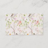 Pink Floral Chinoiserie Babydusche Windelwanne Win Begleitkarte (Rückseite)