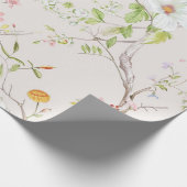 Pink Floral Chinoiserie Geschenkpapier (Ecke)