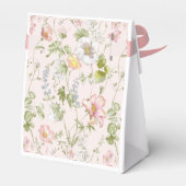 Pink Floral Chinoiserie Hochzeit Geschenkschachtel (Rückseite)